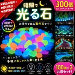 光る石 蓄光石 300個 濃いブルー 水槽 ガーデニング インテリア 砂利