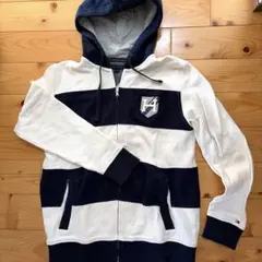 TOMMY HILFIGER ボーダーパーカー M スケーターファッション - メルカリ