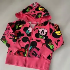 ディズニーリゾート　パーカー　ミニー　100センチ　トレーナー　総柄　限定