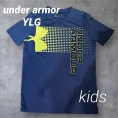 美品　UNDER ARMOUR キッズ Tシャツ YLG ブルー　 スポーツ