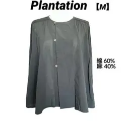 Plantation プランテーション【M】ブラウス　シャツ綿 60 麻 40のサムネイル