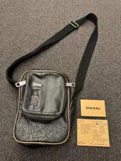 希少/Y2K DIESEL ディーゼル ショルダーバッグ アーカイブ レザー 黒