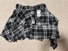 新品 タグ付き 地雷系 黒と白のチェック イレヘムスカート S アベイル