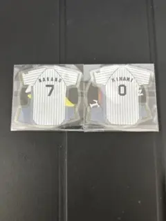阪神タイガース 背番号ステッカー 木浪選手＆中野選手