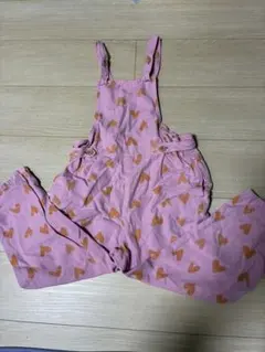 piupiuchick 8y ハート柄　サロペット　オーバーオール　ピンク