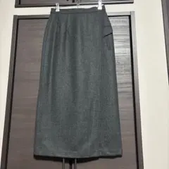 巻きスカート風タイトロングスカート　秋冬