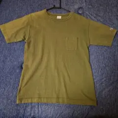 Champion T1011ポケットTシャツ カーキ