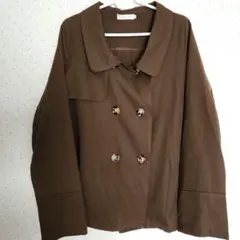 【美品】ブラウン ダブルブレスト テーラードジャケット　茶色　上着　オシャレ