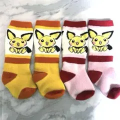 ピカチュウ　ポケモン　キッズ靴下　２足セット　冬　スキー用