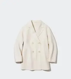 ダブルフェイスショートコート　アイボリー XSサイズ