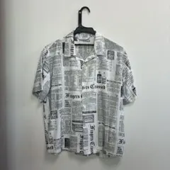 新聞プリント 半袖シャツ
