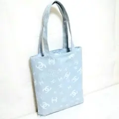 CHANEL デニム調 水色 ショッピングトート シャネル 美品 非売品 ハンド