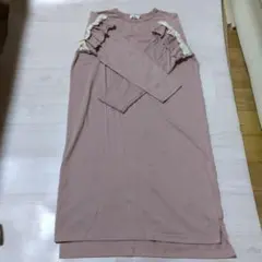 used　 ペアマノン　ワンピース　サイズ140　スモーキーピンク　フリル