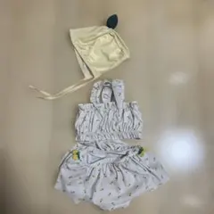 ベビー水着セット フルーツ帽子付き 80