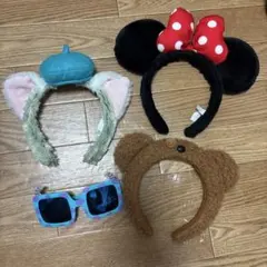 シェリーメイ、ミニー、ティム、サリー カチューシャ＋サングラス　４点セット