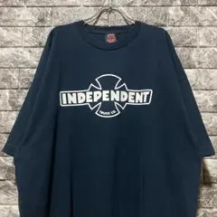 希少 INDEPENDENT Tシャツ インディペンデント NHSタグ ネイビー INDEPENDENT インディペンデント ネイビー Tシャツ Mサイズ NHS