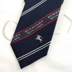 BURBERRY BLUE LABEL ネクタイ ネイビー ストライプ