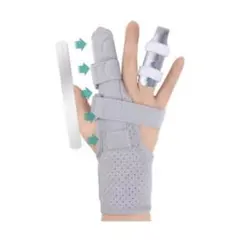 フィンガーブレース 金属スプリント付き 通気性素材 両手対応 トリガーフィンガーのサムネイル