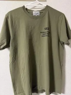 Acoustic 半袖Tシャツ カーキ ミリタリーデザイン