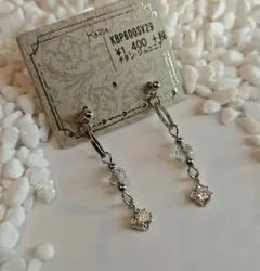 3【新品】ピアス チタン ジルコニア エレガント 揺れる シルバー