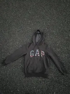 GAP パーカー 星条旗ロゴ ダークグレー XXSのサムネイル