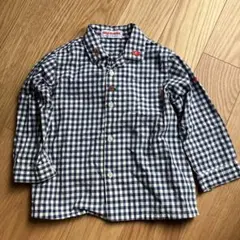 miki house ギンガムチェック長袖シャツ 90