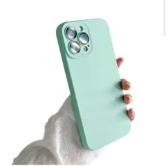 大特価⭐iPhone13Pro スマホケース グリーン シンプルデザイン