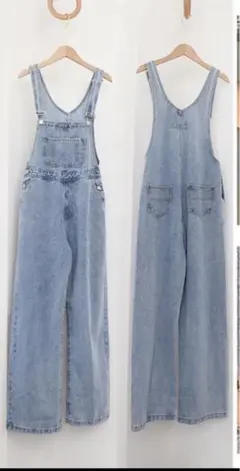 ライトブルー デニム サロペット