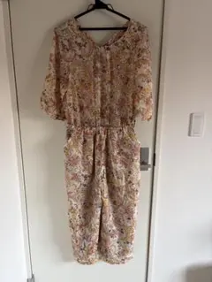 花柄ペイズリーオールインワン