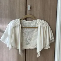 ボレロ　アイボリー　クリーニング済み　結婚式　パーティー