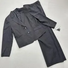 【新品タグ付き】ビューレクラブ L 黒 スーツセットアップ 2点セットストライプ