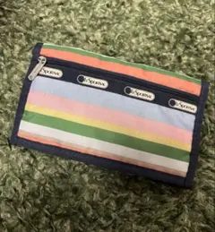 LeSportsac ストライプ 三つ折り財布　肩掛け
