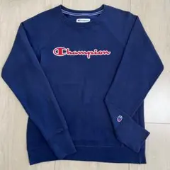 Champion チャンピオン ネイビー トレーナー スウェット 刺繍 古着 M