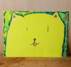 手描き　動物　アート　親子共作　こども作品　こどもの絵　ハンドメイド