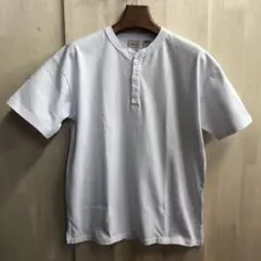 グッドウエア グッドウェア ヘンリーネックTシャツ 半袖 ホワイト 白 Lのサムネイル