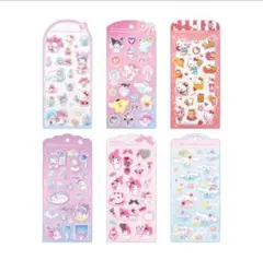 サンリオ ジュエルマシュマロステッカーズ シール ぷっくりシール