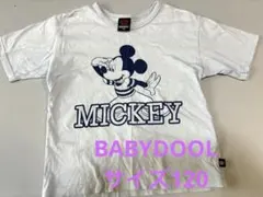 BABYDOLL ミッキーマウス Tシャツ 120 ディズニー　水色　男女