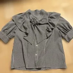 INGNIギンガムチェック 半袖ブラウス