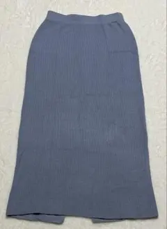 【LOWRYS FARM】水色　長スカート Fサイズ スリット入り