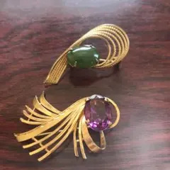 ブローチ ゴールド レトロ ヴィンテージ 2点セット