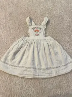 プティマイン　マイメロディ刺繍ワンピース　オーバーオール　Sサイズ80-90cm