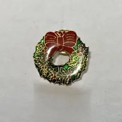 ピンバッジ　フランス雑貨　ヴィンテージ　クリスマス　リース　ブローチ　ツリー