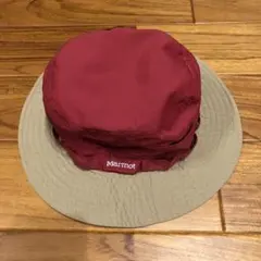 Marmot 収納可能なバケットハット 赤/ベージュ M(57.5cm)