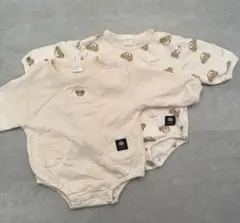 futa futa クマさんロンパース　2枚まとめ売り　70 フタフタ