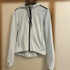 adidas フード付きパーカー ライトブルー