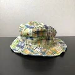 リバーシブルハット チェック&デニム柄