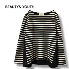 Ｗ様　ビューティーアンドユース ボーダー 切り替え カットソー 396