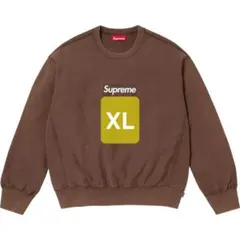 Supreme Washed Box Logo Crewneck Brown