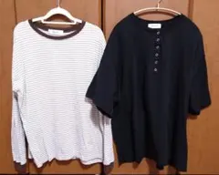 MONO-MARTオーバーサイズTシャツ forksy.ボーダーカットソーのサムネイル