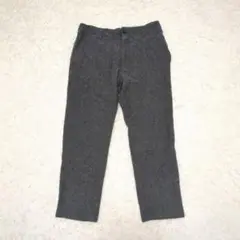 E1363 シップス　テーパードパンツ あったかい　秋冬　濃グレー　レディース